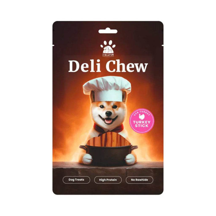 Singapaw Deli Chew Air Dried Jerky Dog Treats Turkey Stick 120g