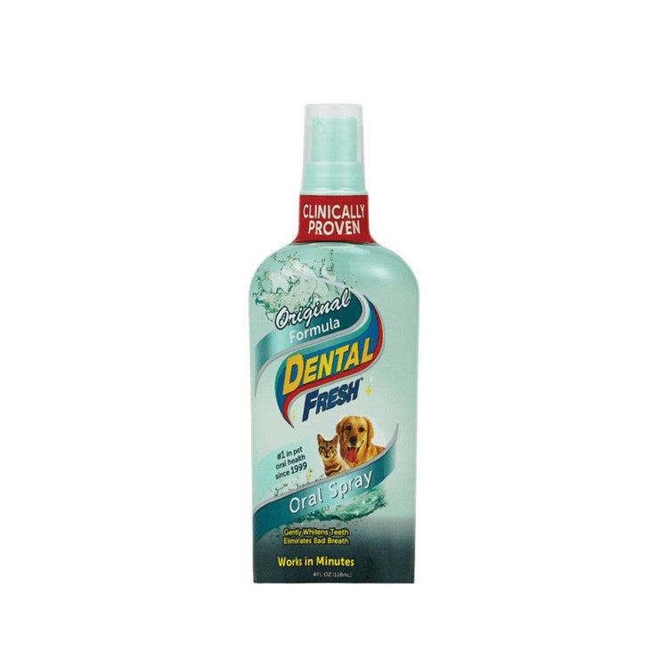 Dental Fresh Water Additive for Dogs – No-Brush Oral Care Oral Spray 4oz