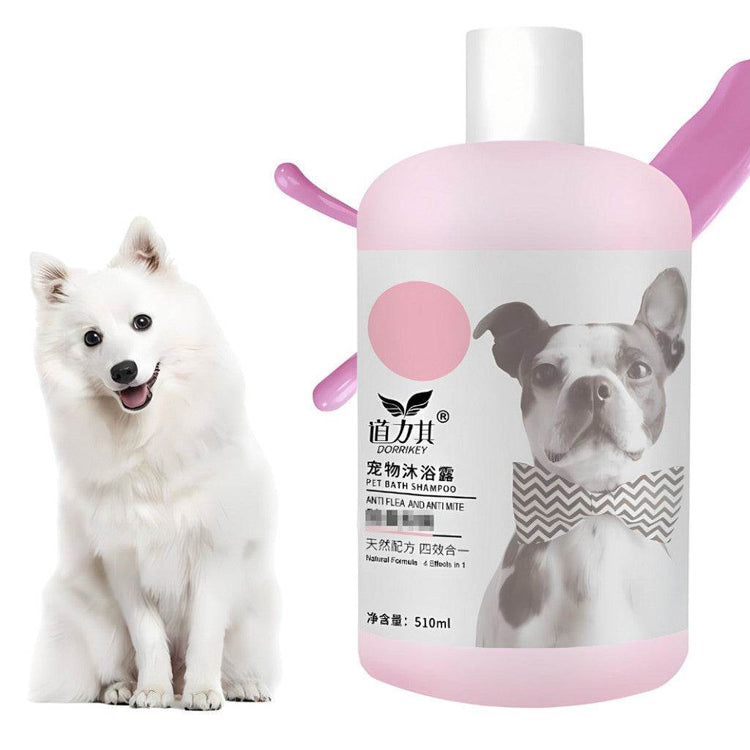510ml Dorrikey Pet Shower Shampoo Fleas&Mites(Purple)