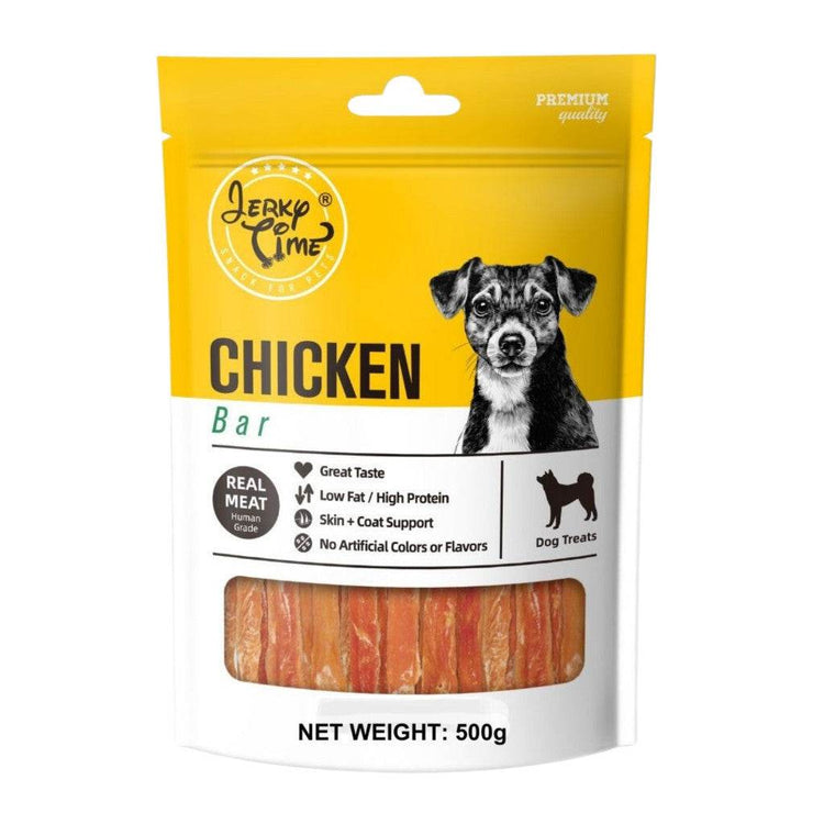 Jerky Time Dog Treats 500g – Premium Duck & Chicken Chicken Bar