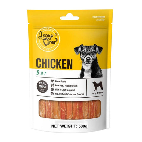 Jerky Time Dog Treats 500g – Premium Duck & Chicken Chicken Bar