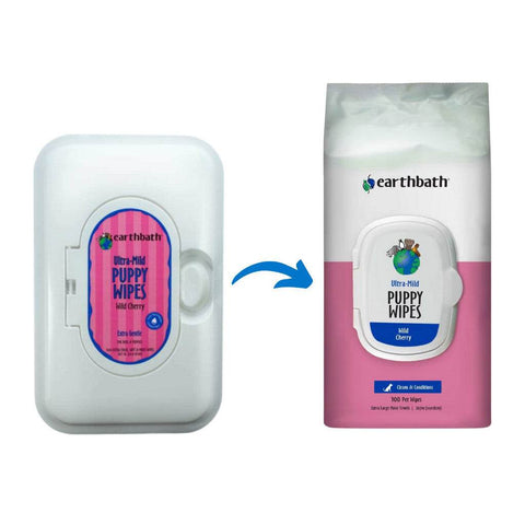 Earthbath Pet Wipes - Grooming, Eye, Ear, Tooth & Gum, Facial Wipes Hypo-Allergenic 100s