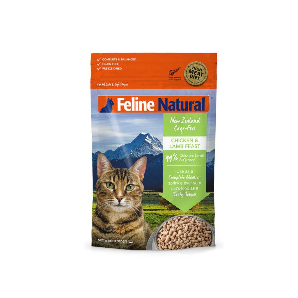 320g Feline Natural Freeze Dried Cat Food Chicken & Lamb 320g