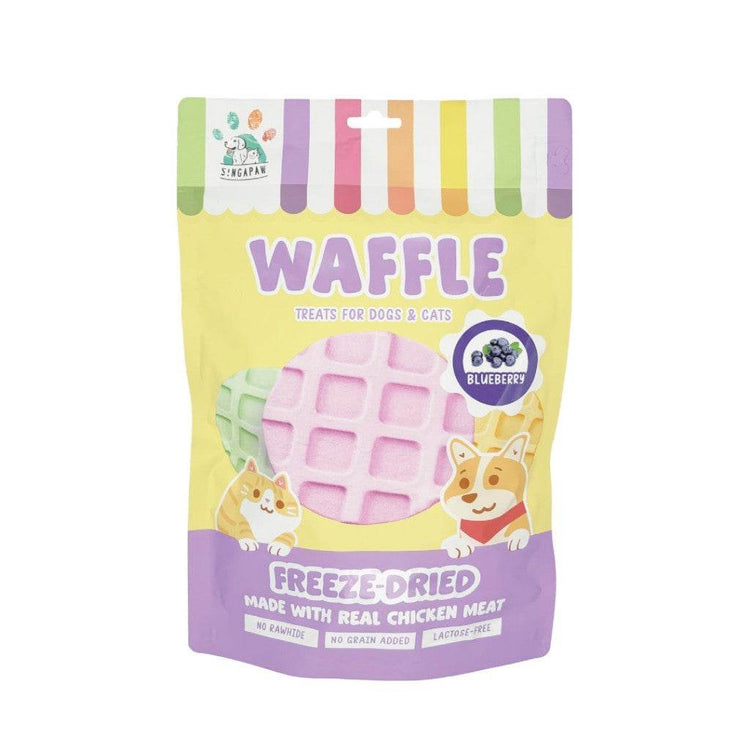 Singapaw Freeze Dried Ice Cream, Waffle & Muffin Waffle Blueberry120g