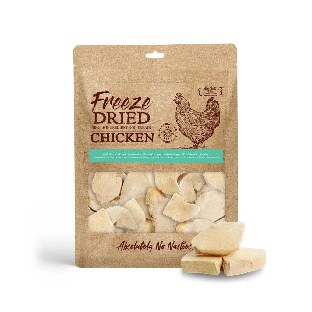 Absolute Bites Freeze Dried/Air Dried Cat & Dog Treats Freeze Dried Chicken 60g