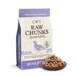 150g Absolute Bites Raw Chunks For Cats And Kittens Quail 150g