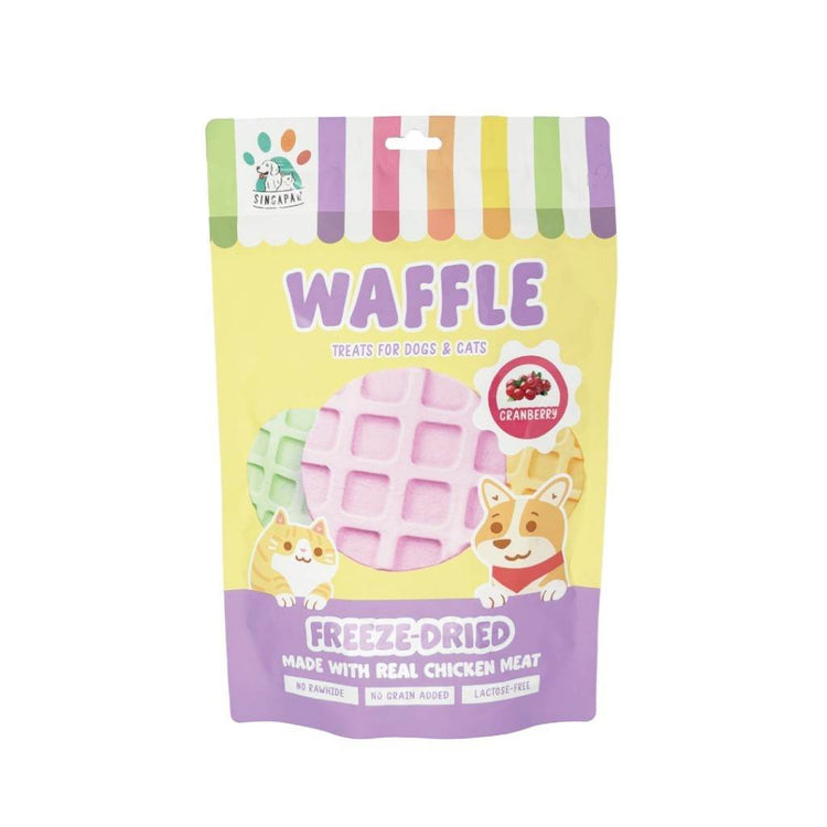 Singapaw Freeze Dried Ice Cream, Waffle & Muffin Waffle Cranberry120g