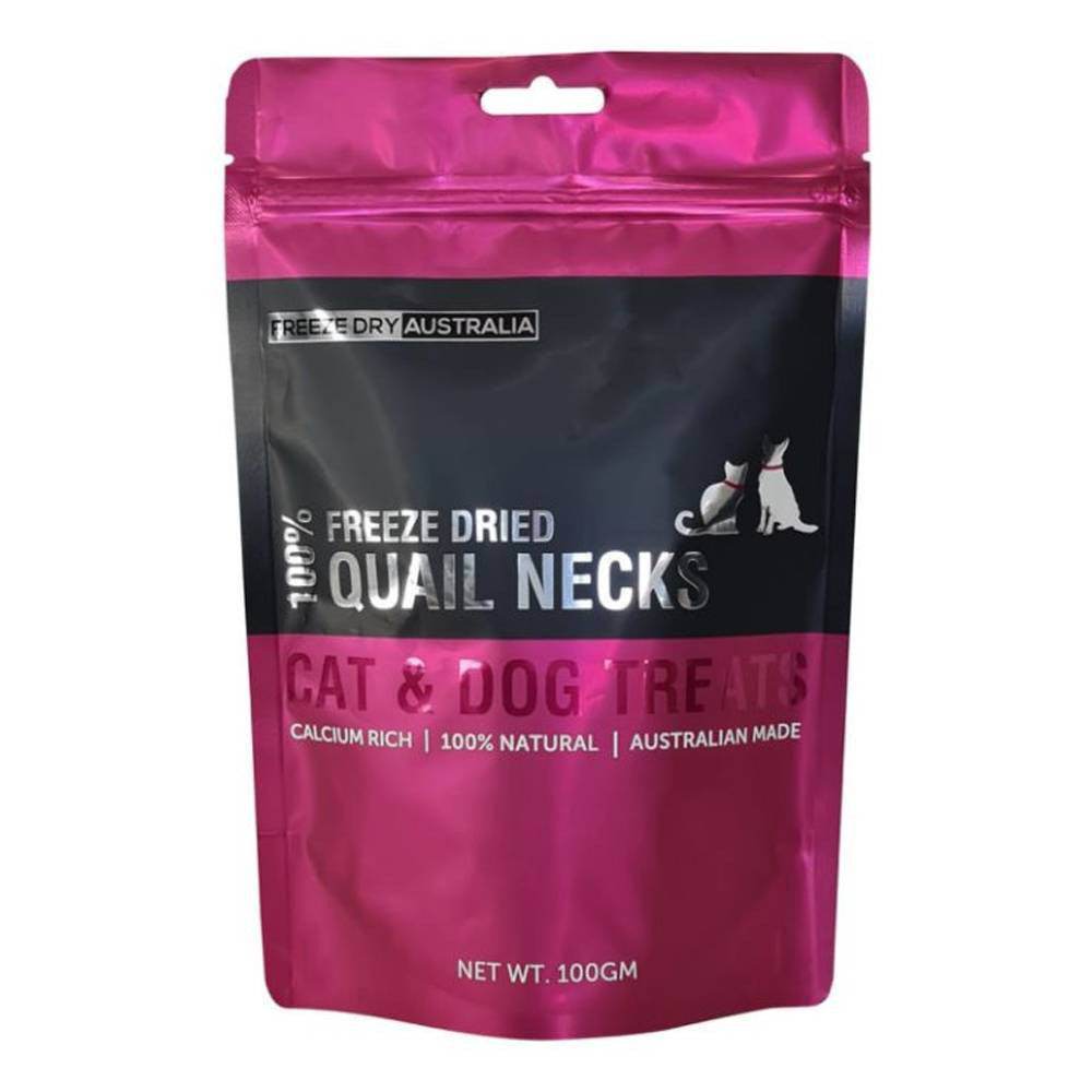 Freeze Dry Australia Freeze Dried Treats for Dogs & Cats Quail Neck