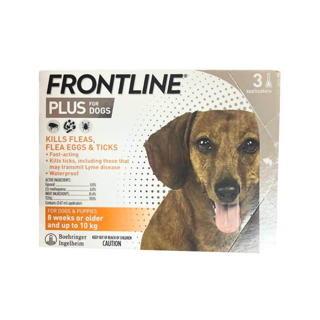 Frontline Plus For Dogs S (to 10Kg) 3 Doses
