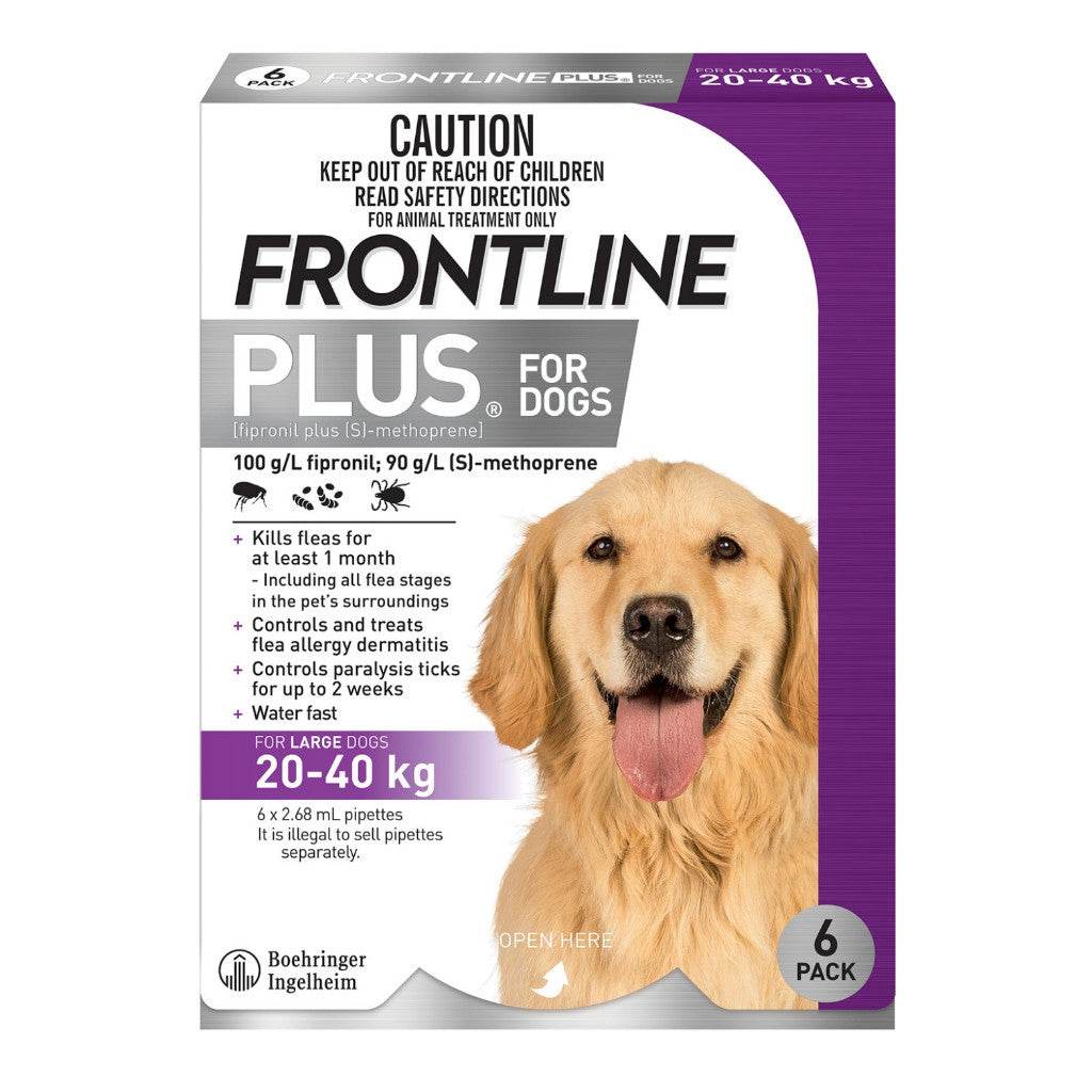 Frontline Plus For Dogs L (20-40Kg) 6 Doses