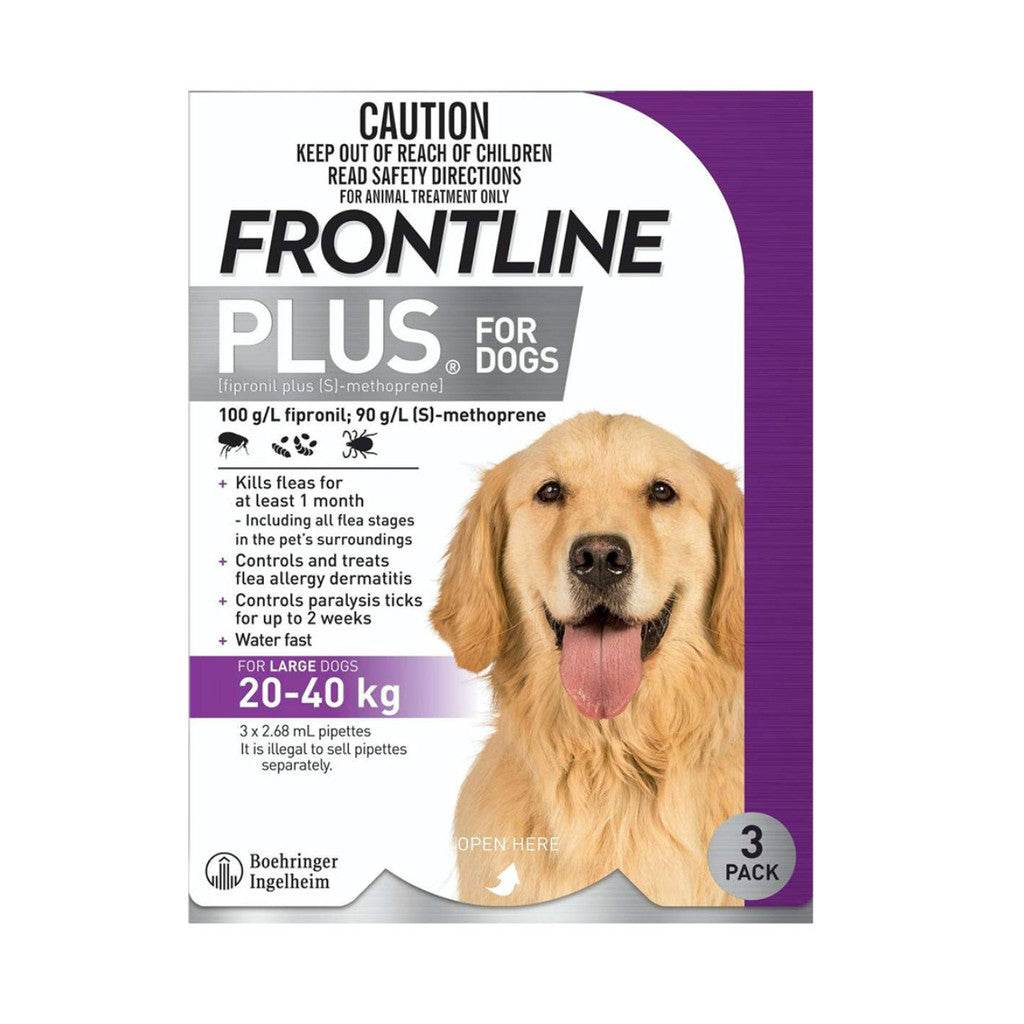Frontline Plus For Dogs L (20-40Kg) 3 Doses