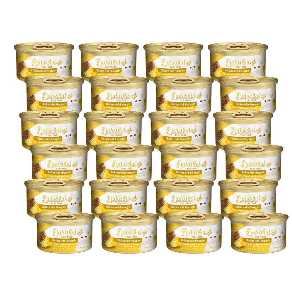 Bundle of 24 Aatas Cat Finest Wet Cat Food Chicken Pineapple