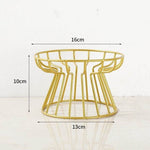 Pet Ceramic Bowl Gold Iron Frame