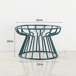 Pet Ceramic Bowl Green Iron Frame