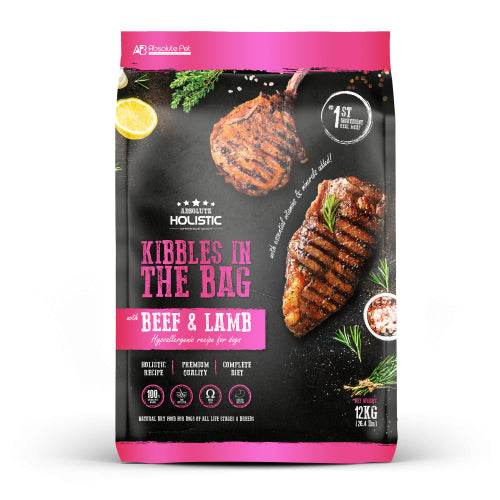 Absolute Holistic Hypoallergenic Dry Dog Food Beef & Lamb 12kg