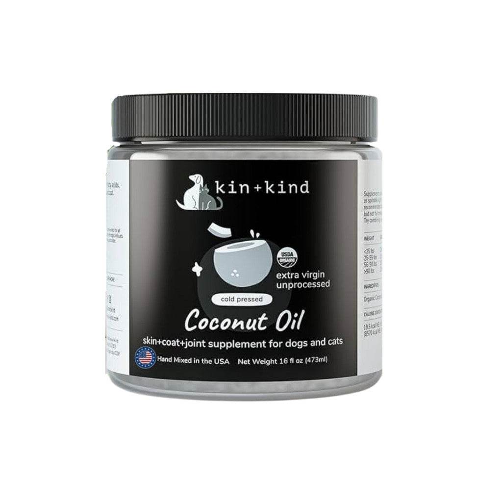 Kin+Kind Organic Supplement for Dogs & Cats Coconut Oil 16oz