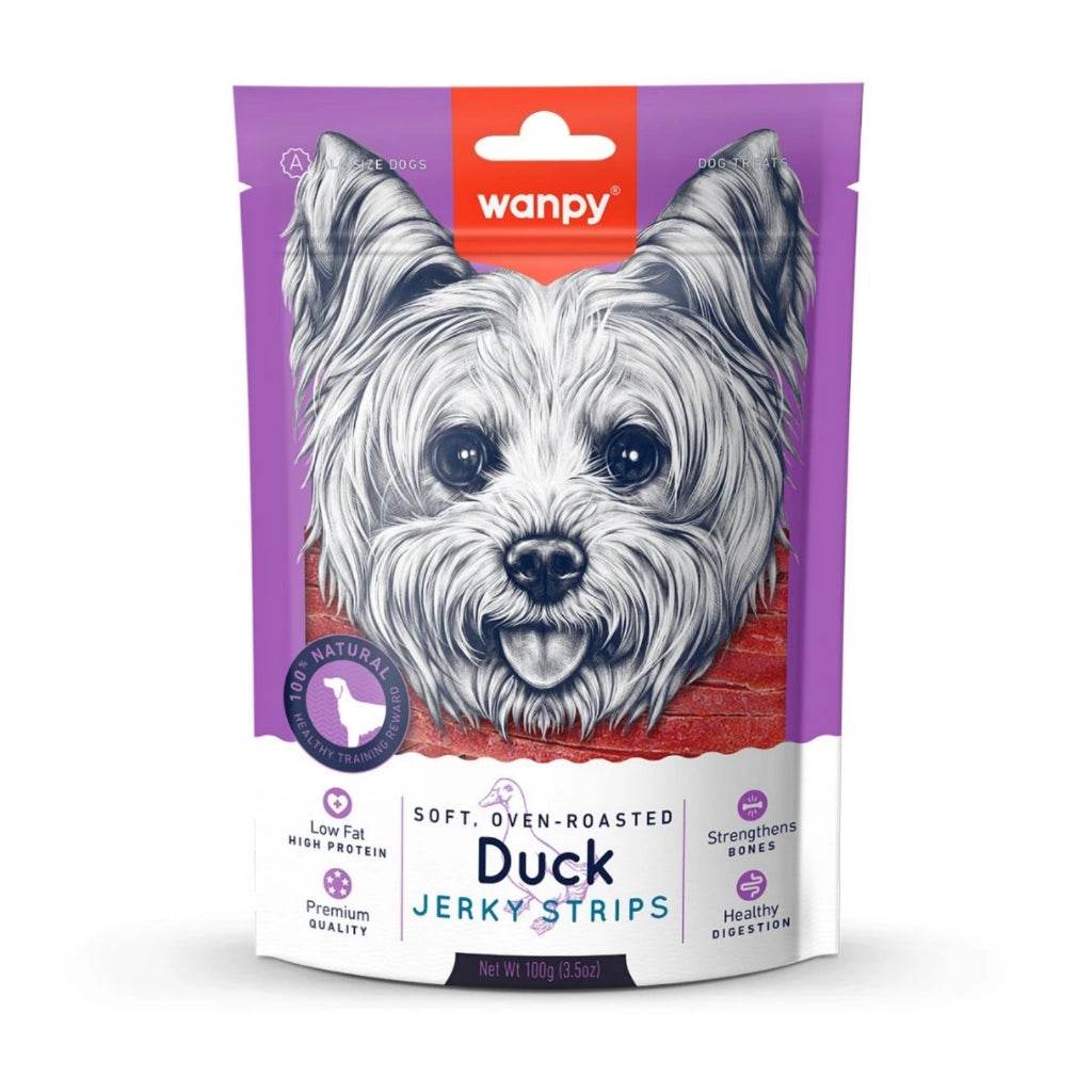 Wanpy Jerky Treats For Cats & Dogs Duck Jerky Strips