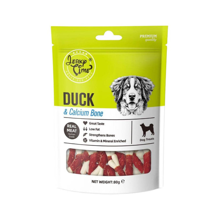 80g Jerky Time Dog Treats Duck Calcium Bone