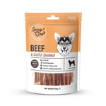 80g Jerky Time Dog Treats Beef Cod Sandwich