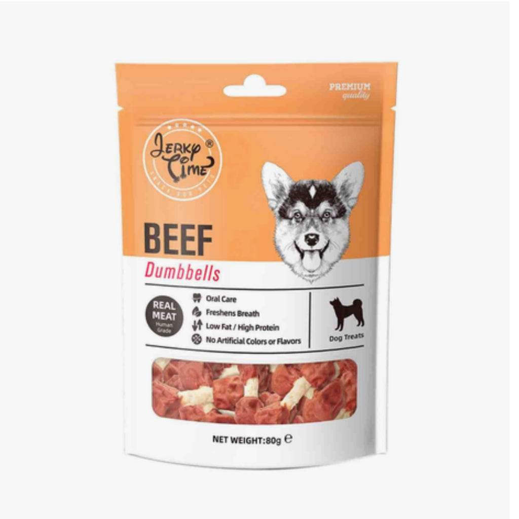 80g Jerky Time Dog Treats Beef Dumbbells