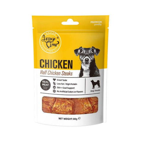 80g Jerky Time Dog Treats Half Chicken Steaks