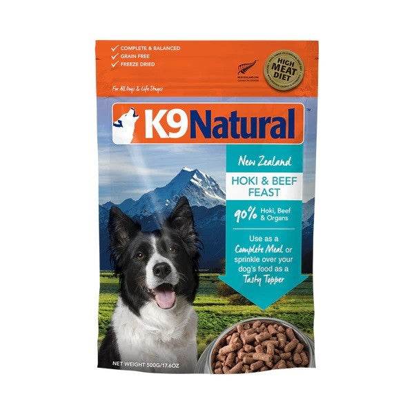 500g K9 Natural Freeze Dried Hoki & Beef