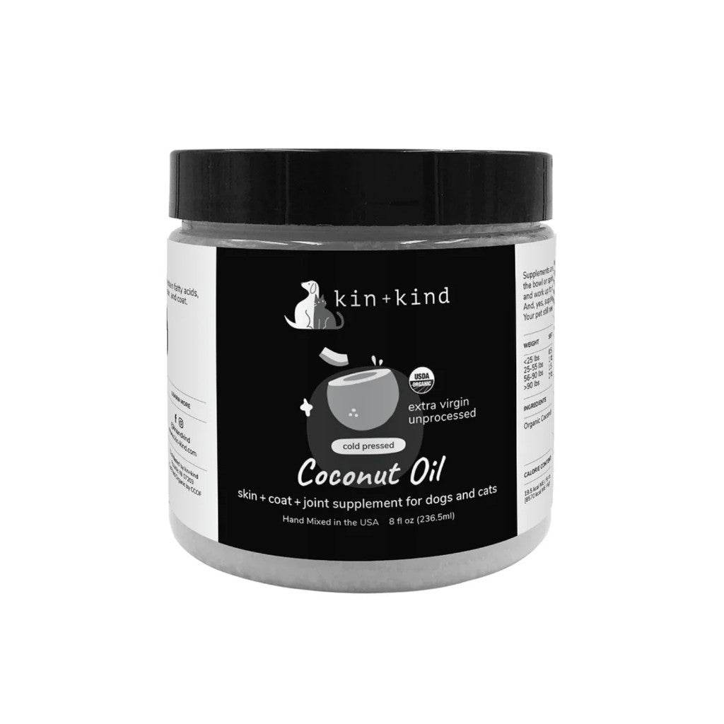 Kin+Kind Organic Supplement for Dogs & Cats Coconut Oil 8oz