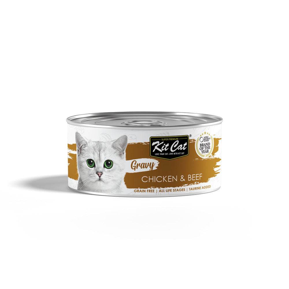 Kit Cat Gravy Wet Cat Food 70g Chicken & Beef Cat Wet Food 70g