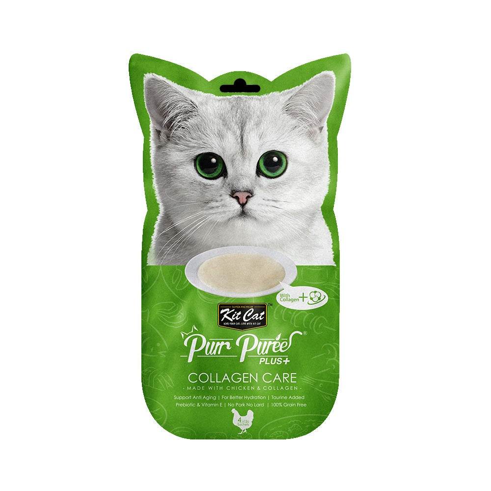 Kit Cat Purr Puree Cat Treats 4s/5s x 15g Collagen(Chicken)