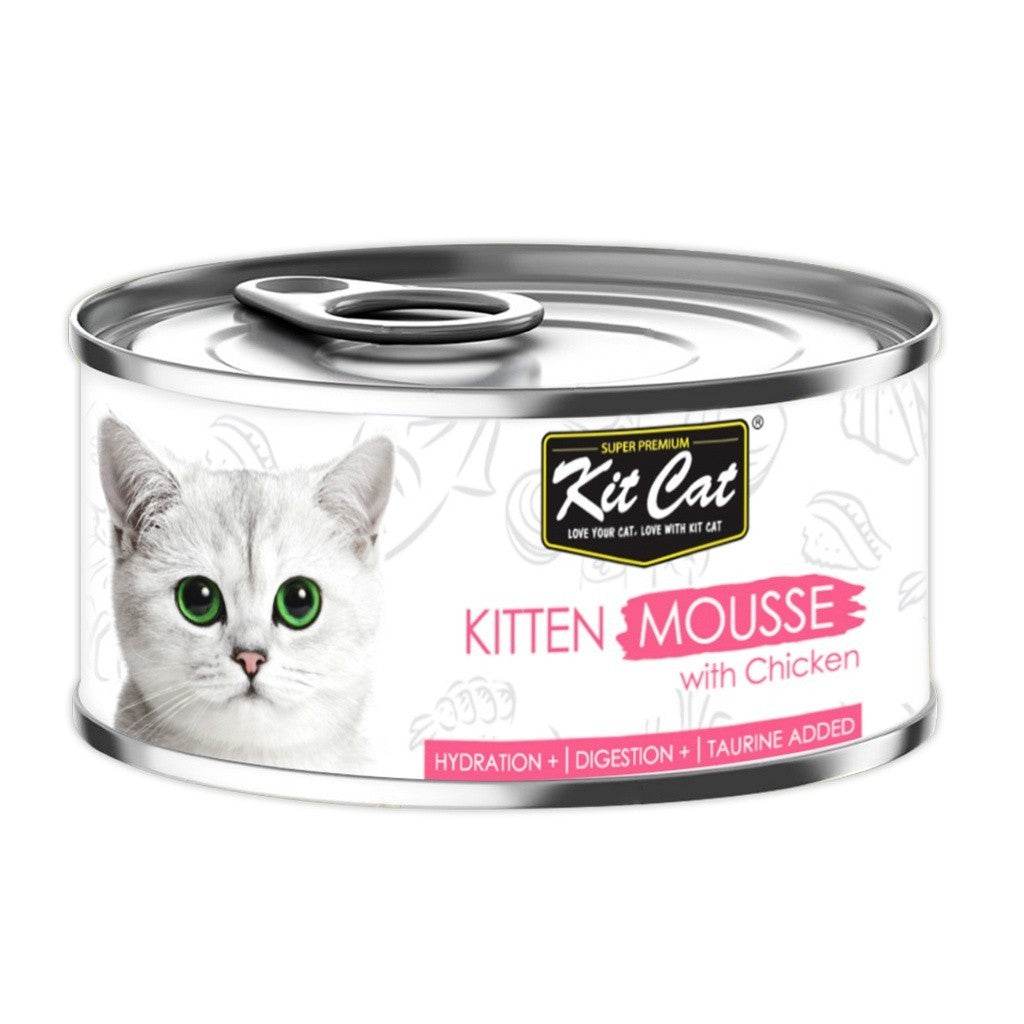 [Bundle of 24] Kit Cat Deboned Food Topper 80g Kitten Mousse Chicken