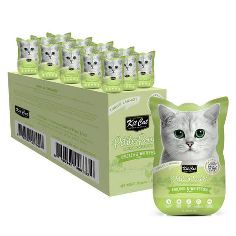 70g Bundle of 24 Kit Cat Petite Pouch Chicken & Tuna