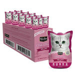 70g Bundle of 24 Kit Cat Petite Pouch Tuna & Beef