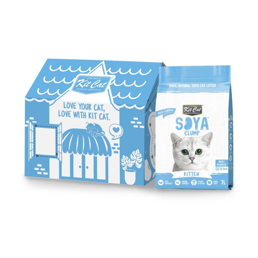 7L Bundle of 6 Kit Cat Soya Clump strawberry Kitten Baby Powder