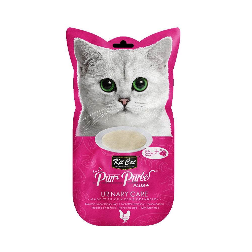 Kit Cat Purr Puree Cat Treats 4s/5s x 15g Urinary Care (Chicken)