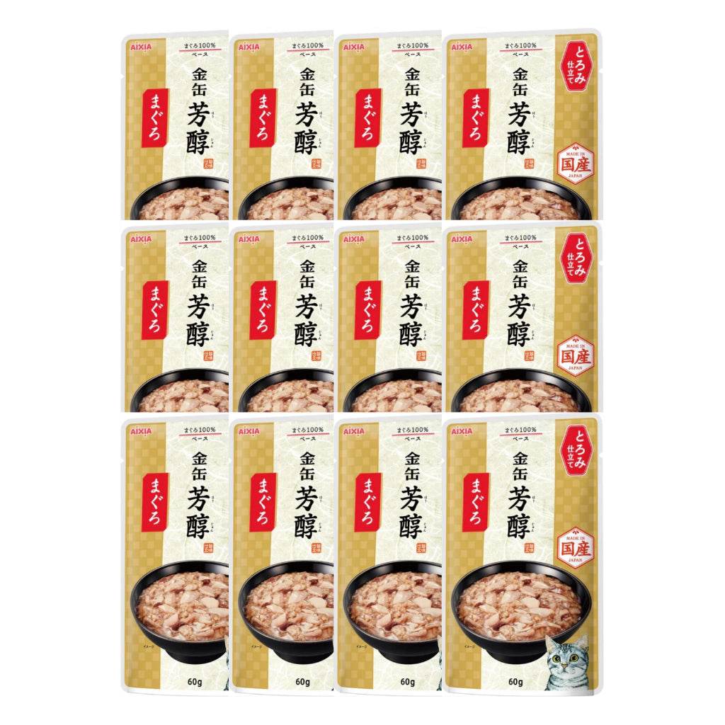 [Bundle of 12] Aixia Kin Can Rich Pouch Cat Food 60g – Tuna &amp; Chicken GHP8 Tuna Rich Sauce