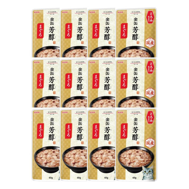 [Bundle of 12] Aixia Kin Can Rich Pouch Cat Food 60g – Tuna &amp; Chicken GHP8 Tuna Rich Sauce