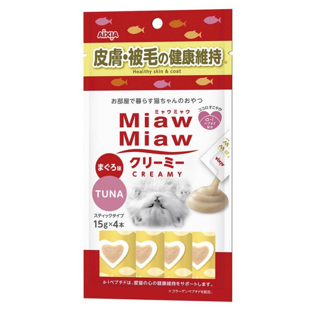 15g Aixia Miaw Miaw Creamy Purée Cat Treats MMCM12 Skin & Coat