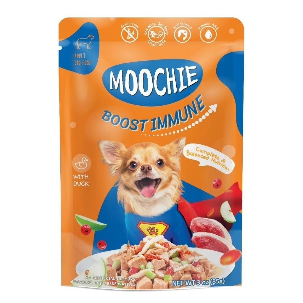 Moochie Superfood Selection Dog Food 85g/120g Boost Immune Duck