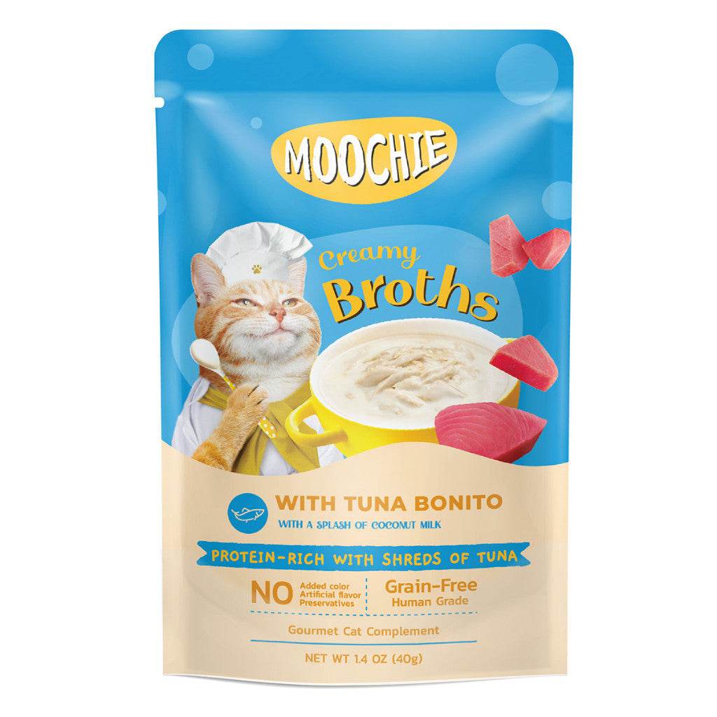 Moochie Cat Creamy Broths 40g Pouch Tuna Bonito