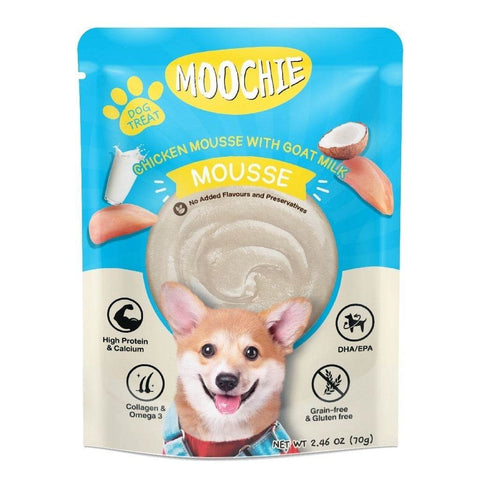 70g Moochie Superfood Selection Dog Mousse Treats Chicken w Cheese