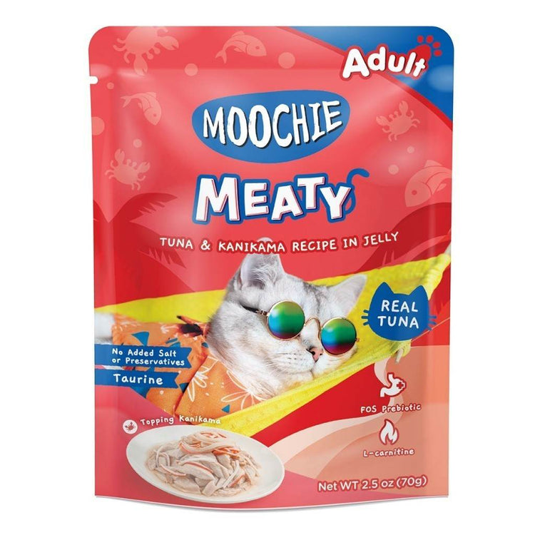 70g Moochie Meaty Cat Pouch Adult Tuna Kanikama