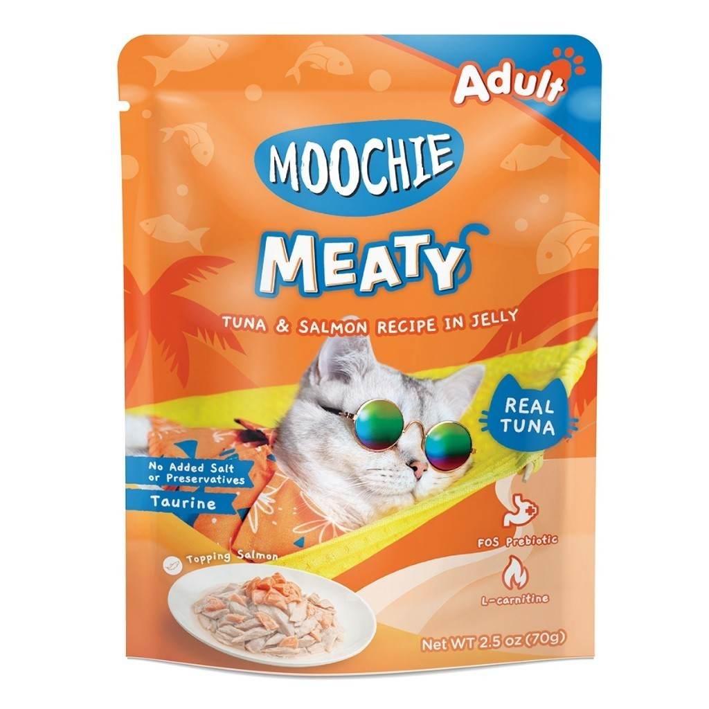 70g Moochie Meaty Cat Pouch Adult Tuna Salmon