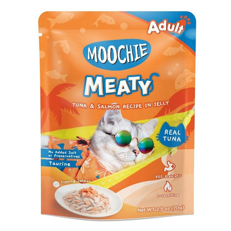 70g Moochie Meaty Cat Pouch Adult Tuna Salmon