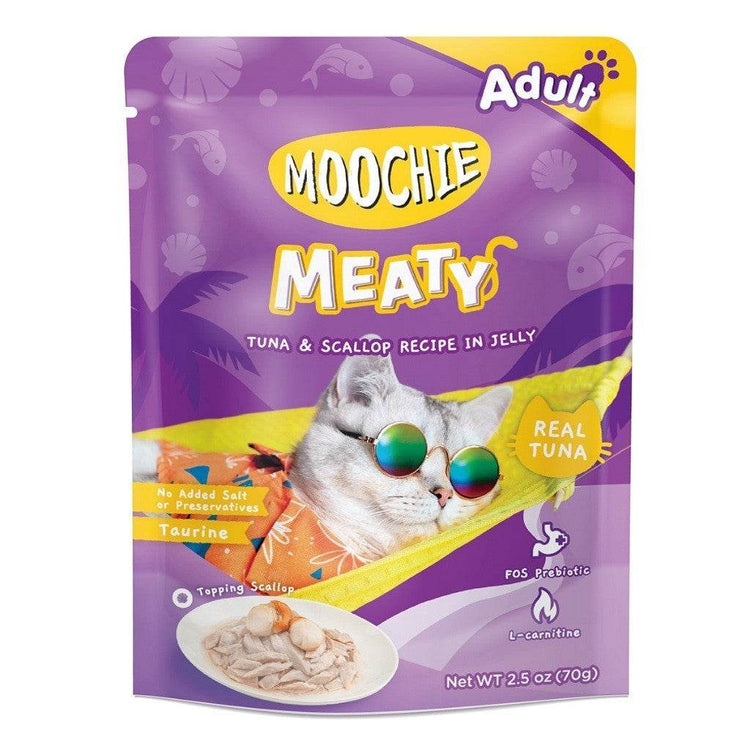 70g Moochie Meaty Cat Pouch Adult Tuna Scallop