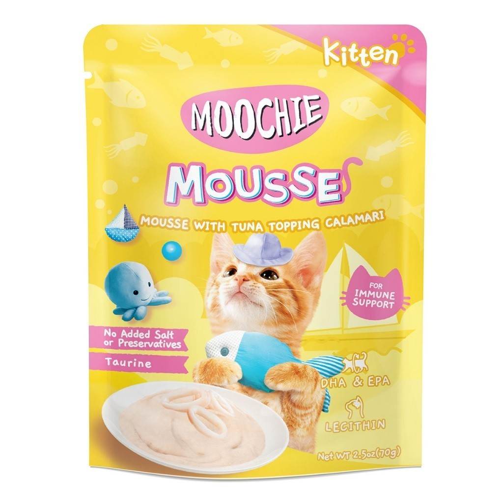70g Moochie Meaty Cat Pouch Kitten Tuna Calamari