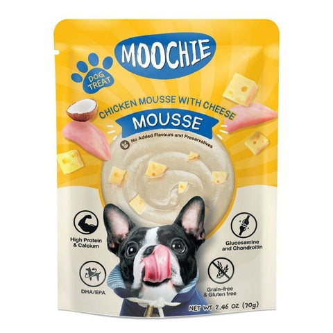 70g Moochie Superfood Selection Dog Mousse Treats Chicken w Cheese