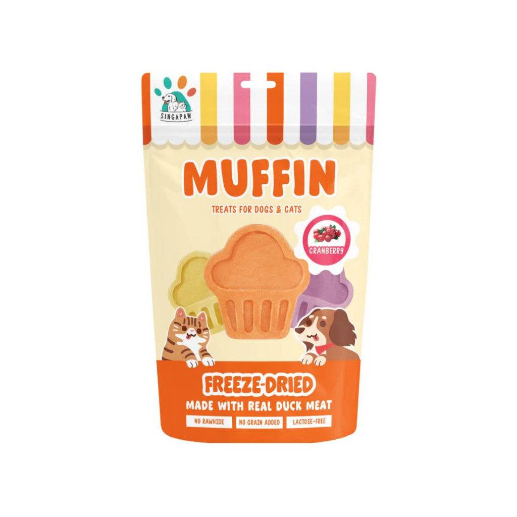 Singapaw Freeze Dried Ice Cream, Waffle & Muffin Muffin Cranberry 100g