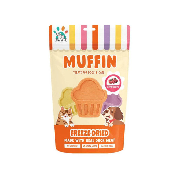 Singapaw Freeze Dried Ice Cream, Waffle & Muffin Muffin Cranberry100g