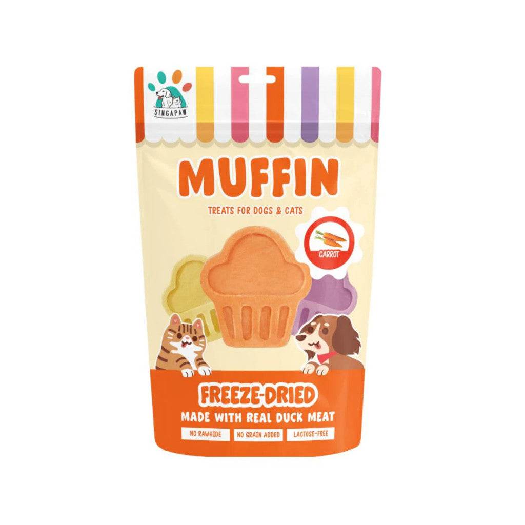 Singapaw Freeze Dried Ice Cream, Waffle & Muffin Muffin Carrot 100g