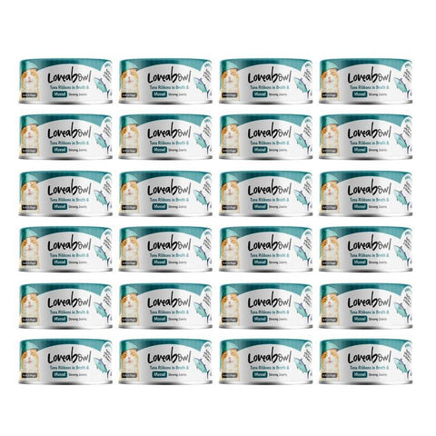 [24-Pack] Loveabowl Chicken & Tuna Wet Cat Food 70g - Grain-Free Tuna Red Snapper